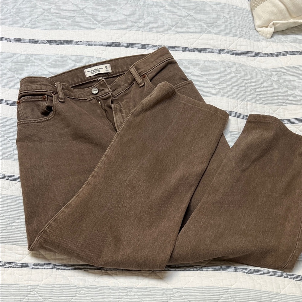 Abercrombie & Fitch Tan High Rise Jeans